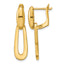14K Yellow Gold Polished Drop Earrings, 31mm