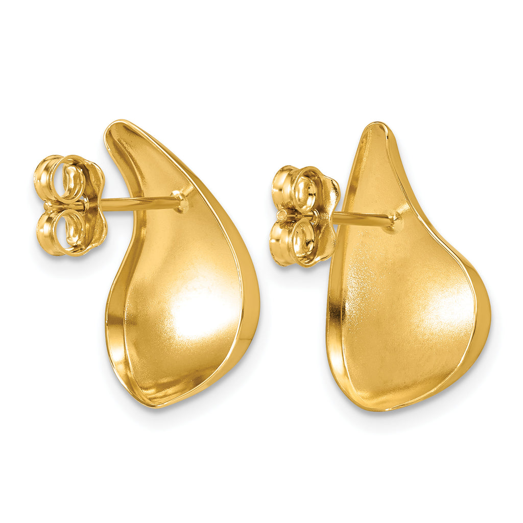 14K Yellow Gold Polished Drop Earrings, 18.3mm