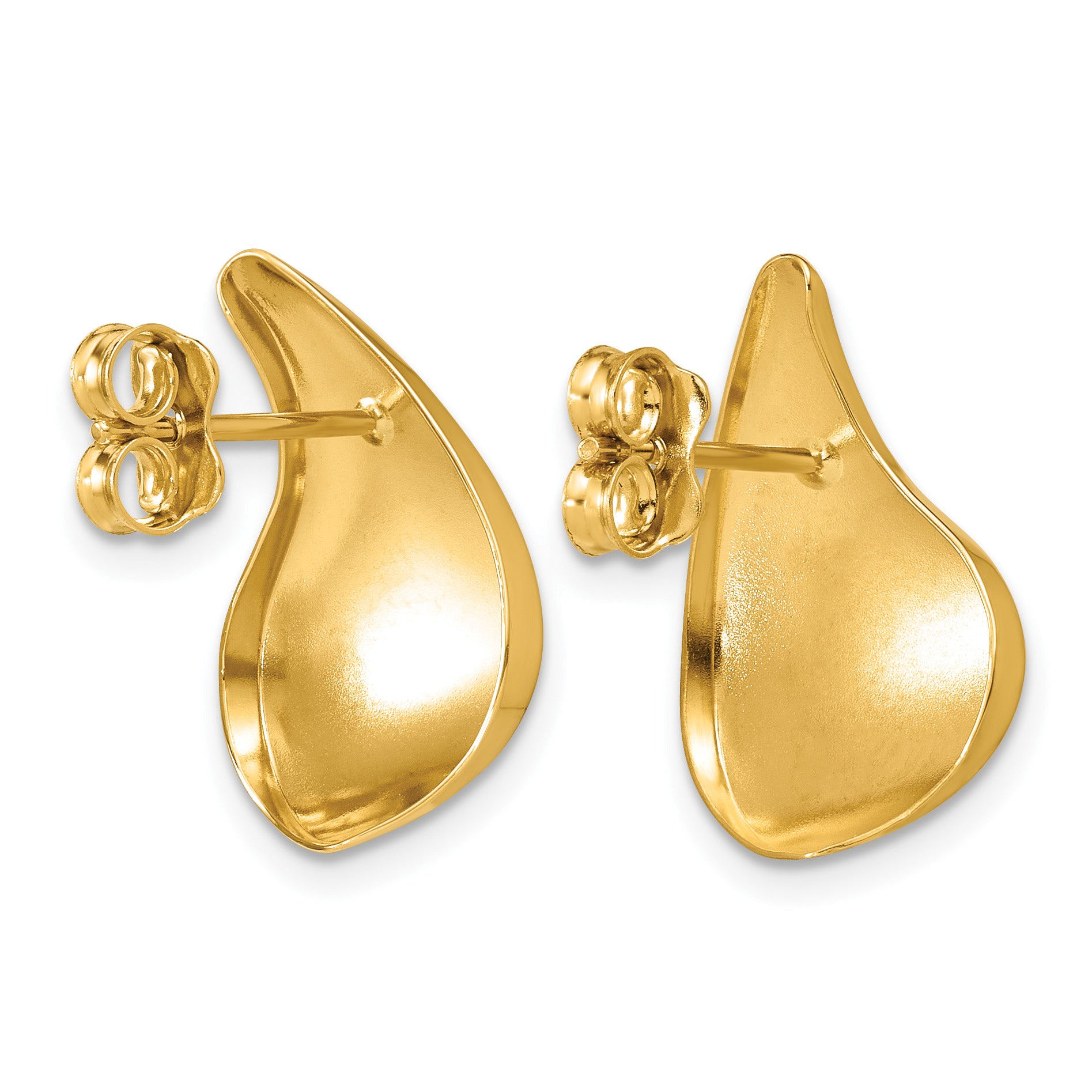 14K Yellow Gold Polished Drop Earrings, 18.3mm
