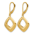 14K Yellow Gold Polished Drop Earrings, 34mm