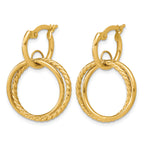 14K Yellow Gold Twisted Drop Earrings