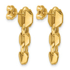 14K Yellow Gold Polished Drop Earrings, 24.25mm