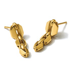 14K Yellow Gold Polished Drop Earrings, 24.25mm