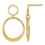 14K Yellow Gold Polished Drop Earrings, 24.5mm
