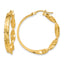 14K Yellow Gold Polished Hoop Earrings
