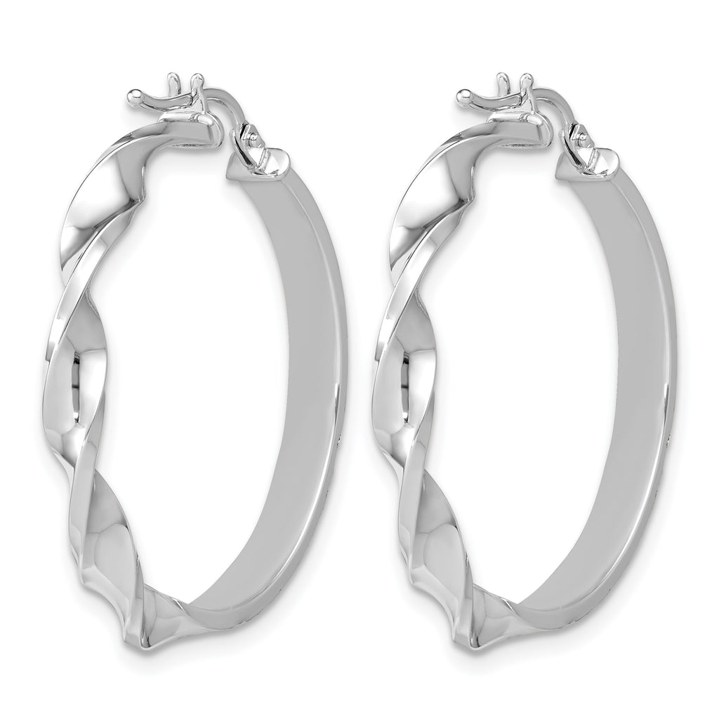 14K Yellow Gold Polished Hoop Earrings