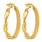 14K Yellow Gold Polished Hoop Earrings