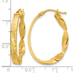 14K Yellow Gold Polished Hoop Earrings