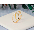 14K Yellow Gold Polished Hoop Earrings
