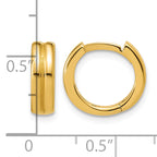 14K Yellow Gold Grooved Hoop Earrings
