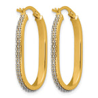 14K Yellow Gold Polished Hoop Earrings, 3mm