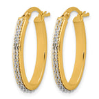 14K Yellow Gold Polished Hoop Earrings, 3mm