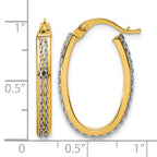 14K Yellow Gold Polished Hoop Earrings, 3mm