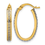 14K Yellow Gold Polished Hoop Earrings, 3mm