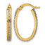 14K Yellow Gold Polished Hoop Earrings, 3mm