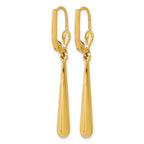 14K Yellow Gold Polished Drop Earrings, 42.5mm