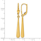 14K Yellow Gold Polished Drop Earrings, 42.5mm