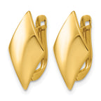 14K Yellow Gold Polished Button Earrings