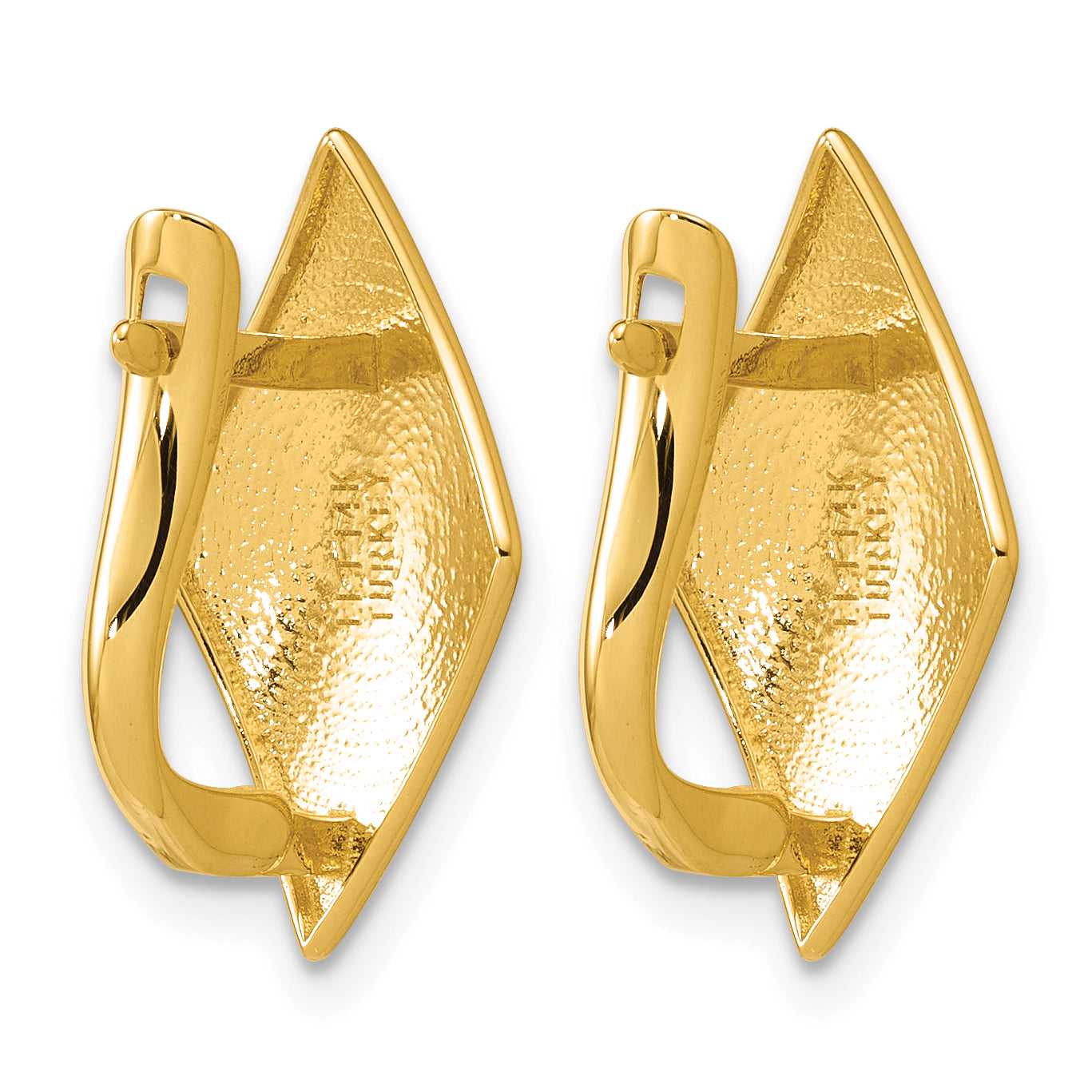 14K Yellow Gold Polished Button Earrings