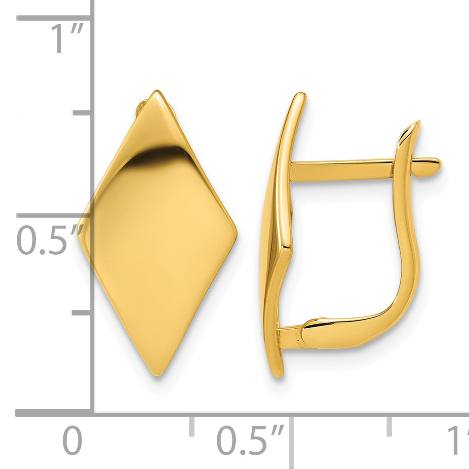 14K Yellow Gold Polished Button Earrings