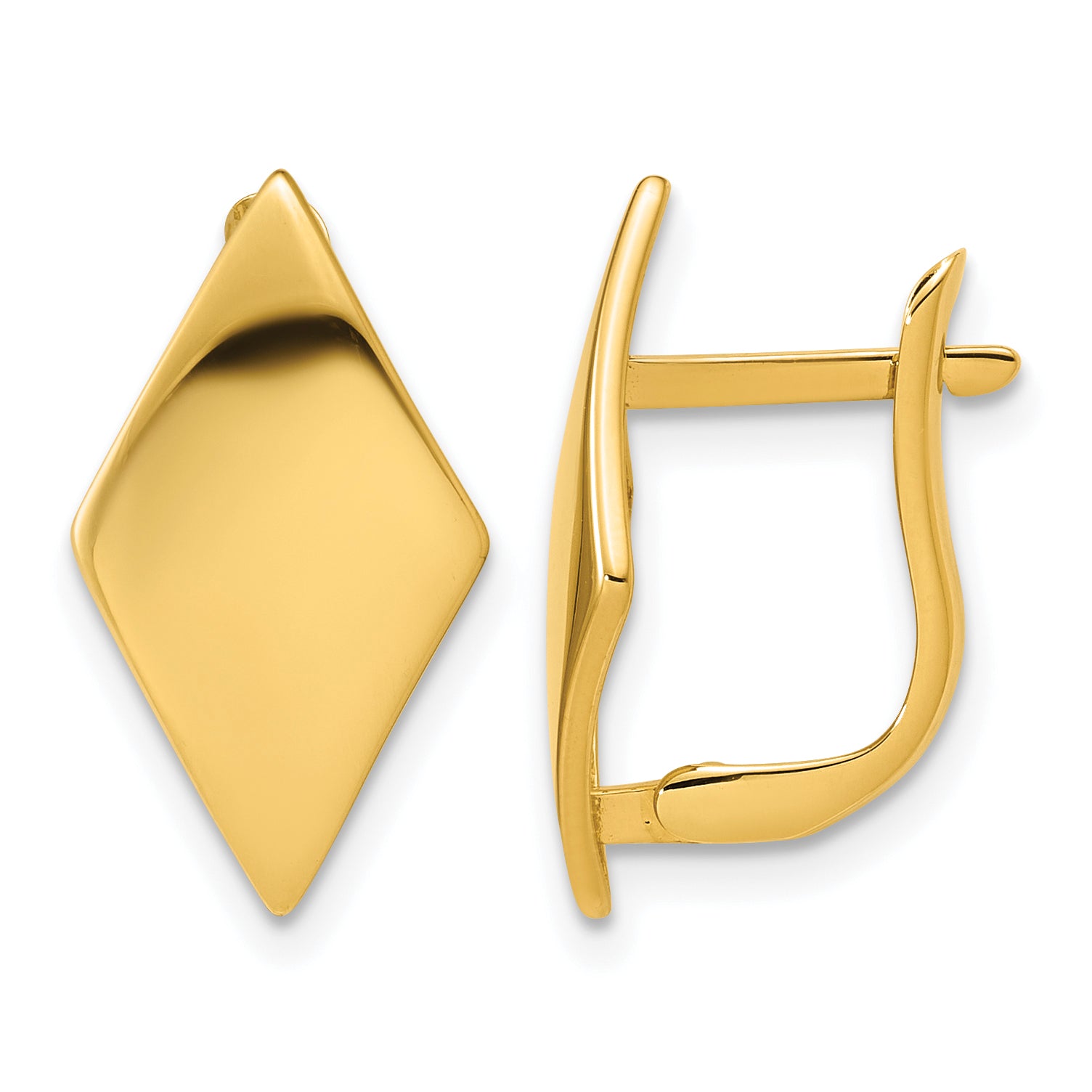 14K Yellow Gold Polished Button Earrings Main image