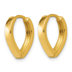 14K Yellow Gold Polished Hoop Earrings