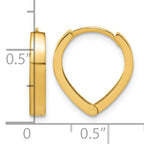 14K Yellow Gold Polished Hoop Earrings