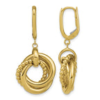 14K Yellow Gold Beaded Earrings