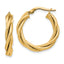 14K Twisted Triple Twist Hoop Earrings