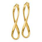 14K Polished Infinity Hoop Earrings