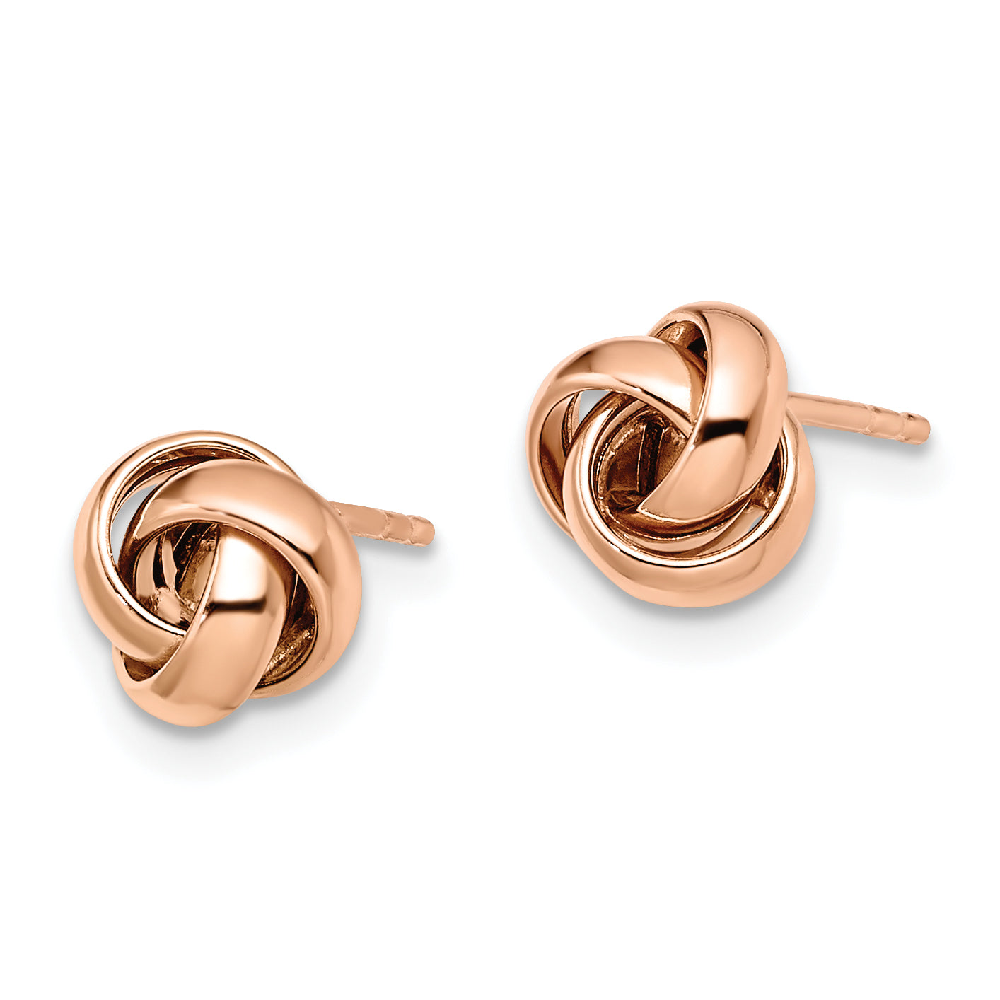 14K Rose Gold Polished Post Earrings Secondary image