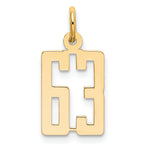 Elongated Laser-Cut Small Yellow Charm in 14K Yellow Gold - Sophia Jewelers