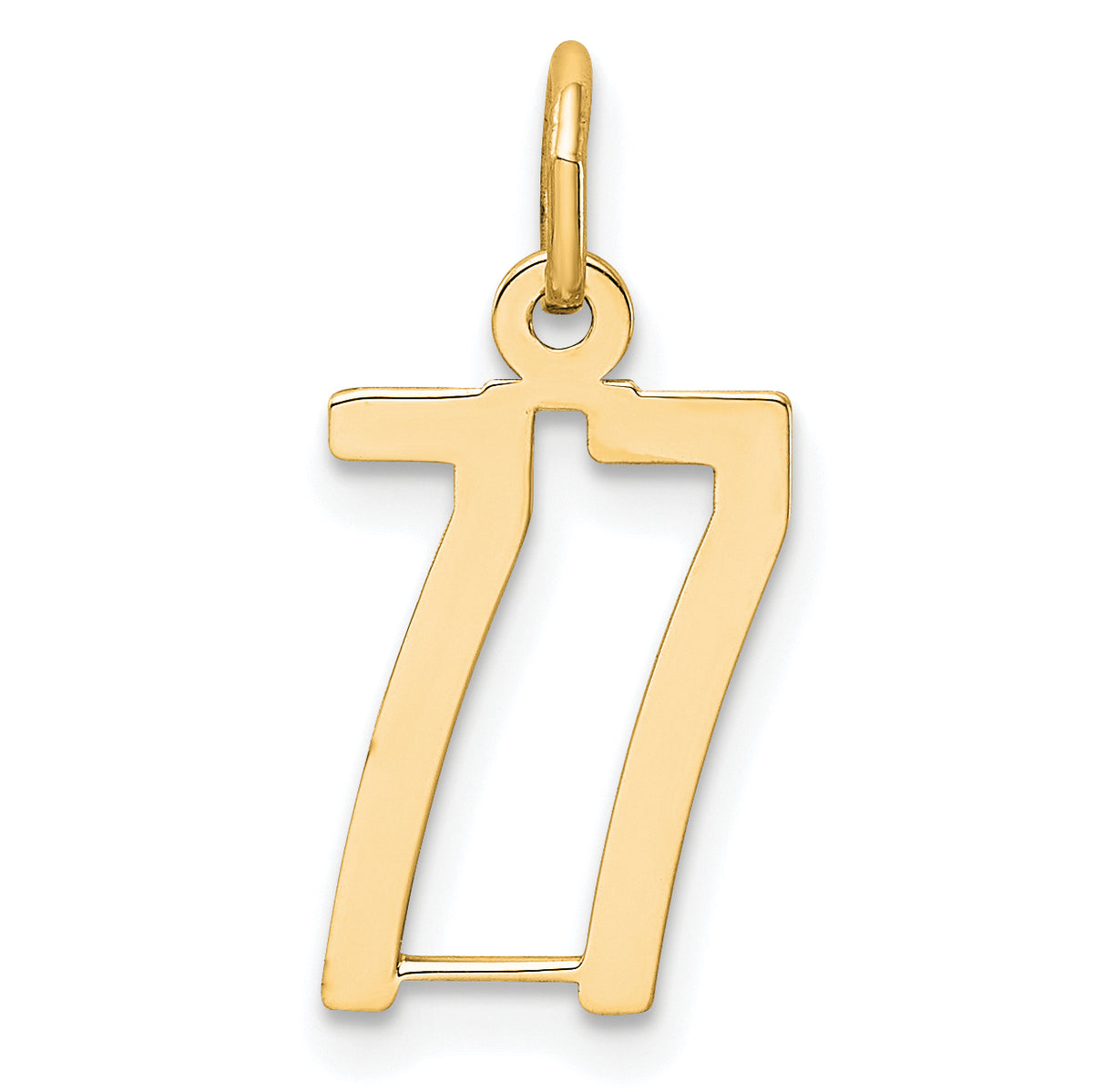 Small Laser Cut Charm in 14K Yellow Gold - Sophia Jewelers