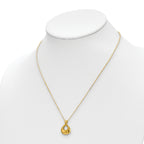 14K Polished Tear Drop Necklace