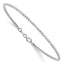 14K White Gold Polished D/C Beaded Bracelet