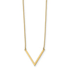 14K Polished with 1 in ext. Necklace