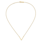 14K Polished with 1 in ext. Necklace
