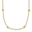 14K Polished D/C Beaded 17in with 2in ext. Necklace