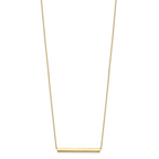 14K Polished with 1in ext. Bar Necklace