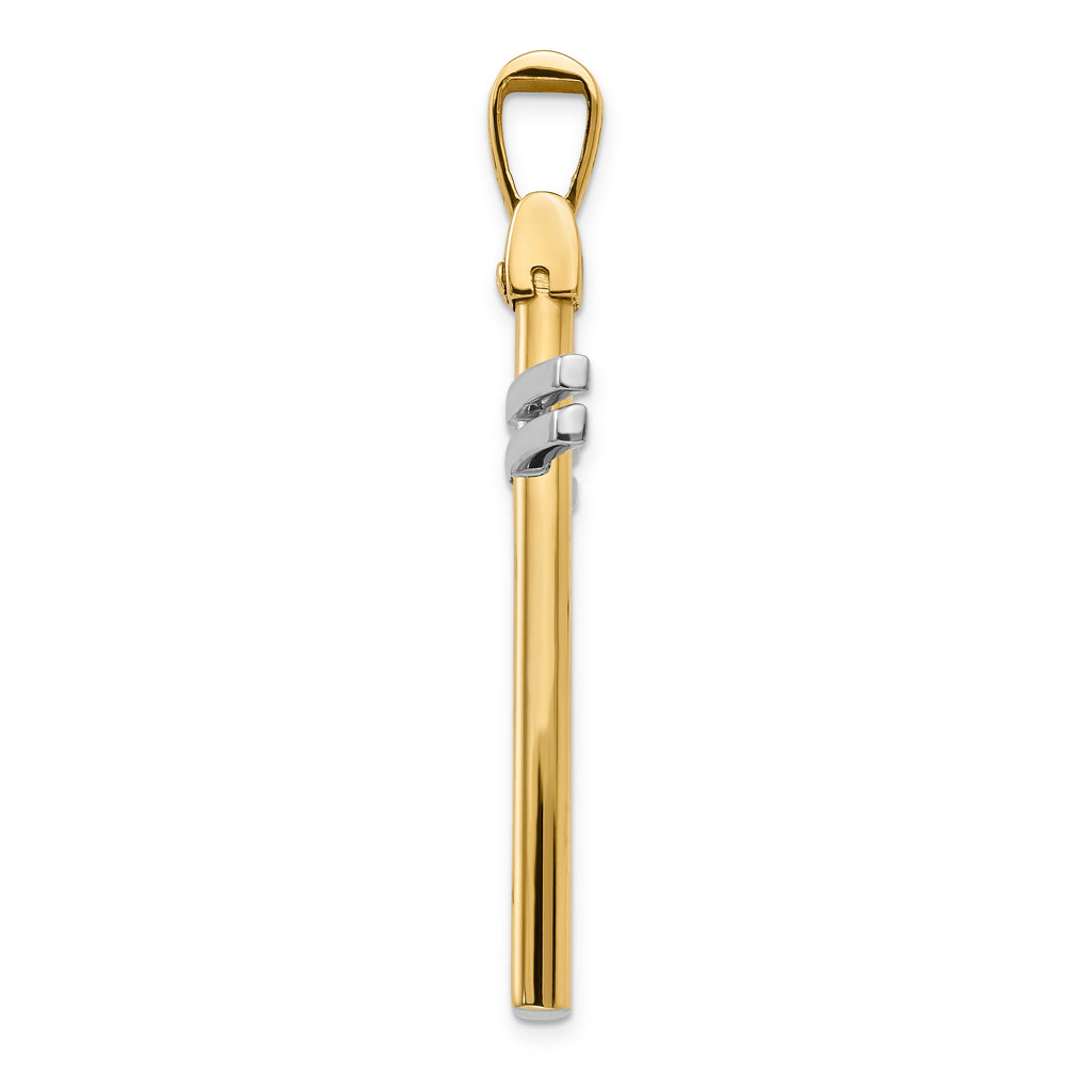 14K Polished Cross Pendant