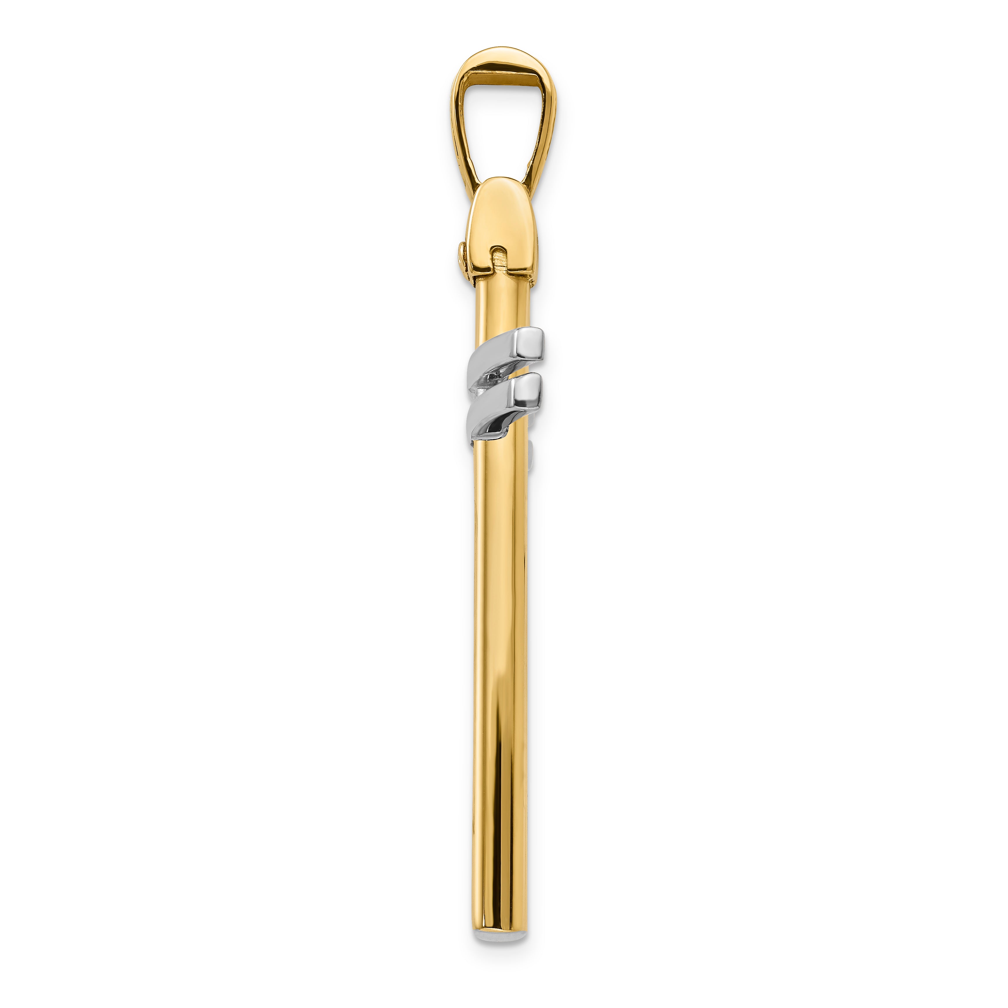 14K Polished Cross Pendant