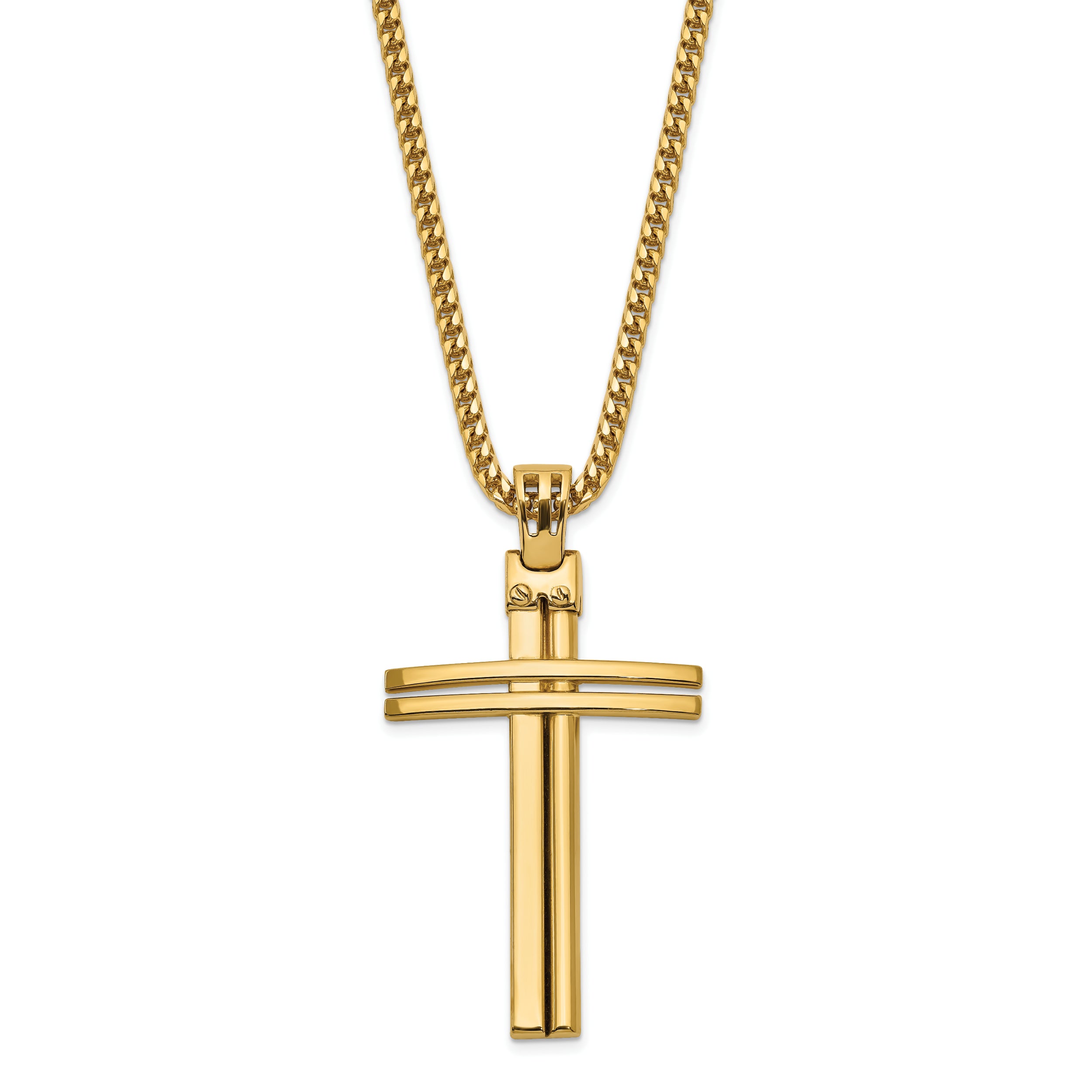 14K Polished Cross Pendant