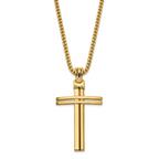14K Polished Cross Pendant