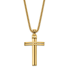 14K Polished Cross Pendant