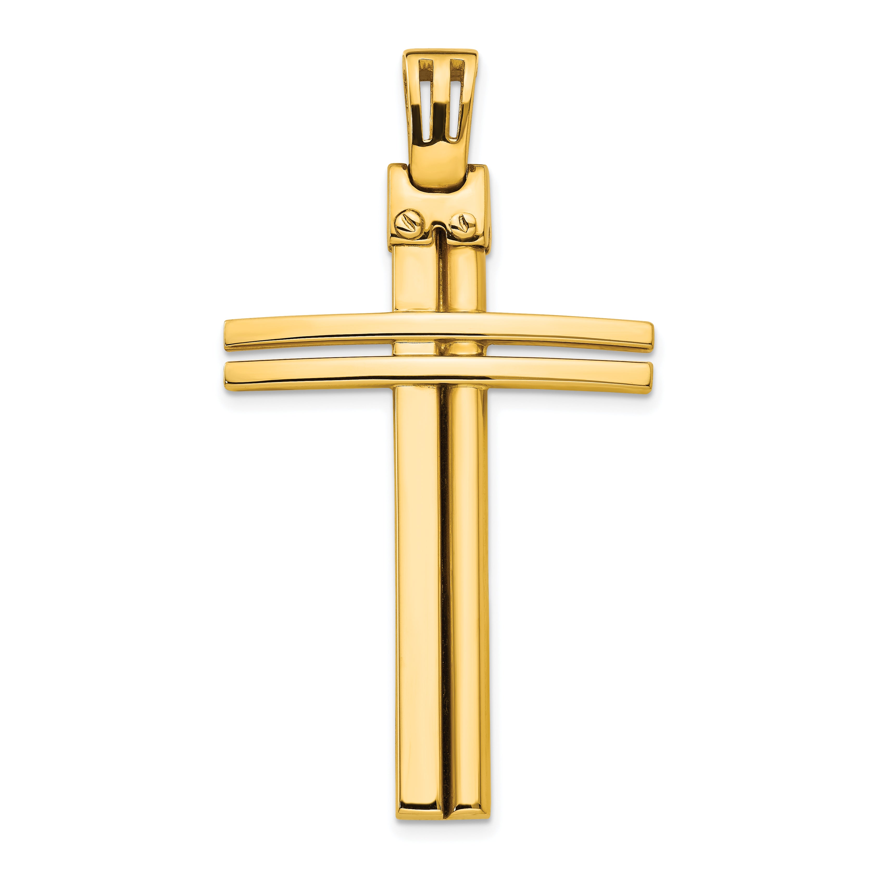 14K Polished Cross Pendant