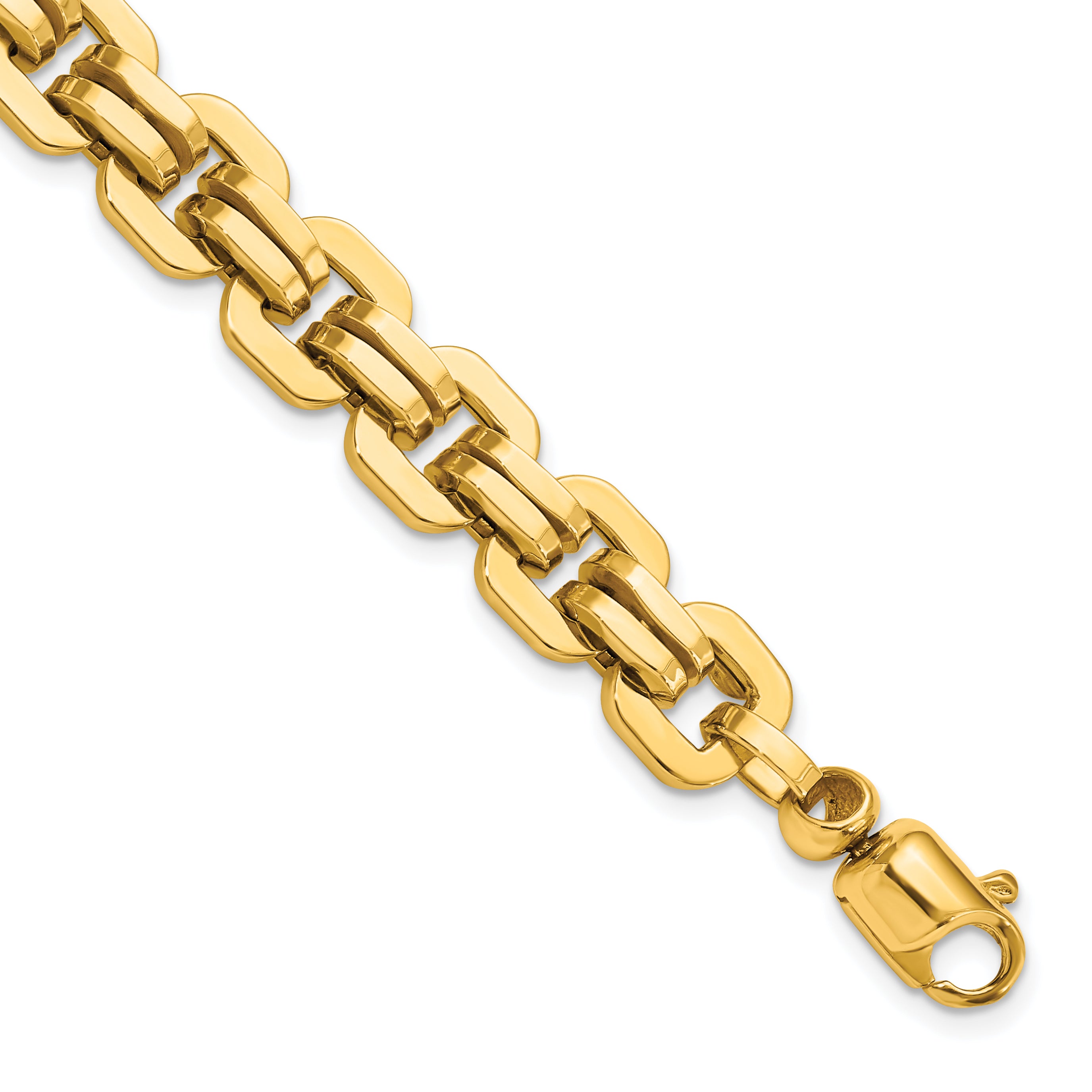 14K Men's Polished Fancy Link Bracelet Secondary image