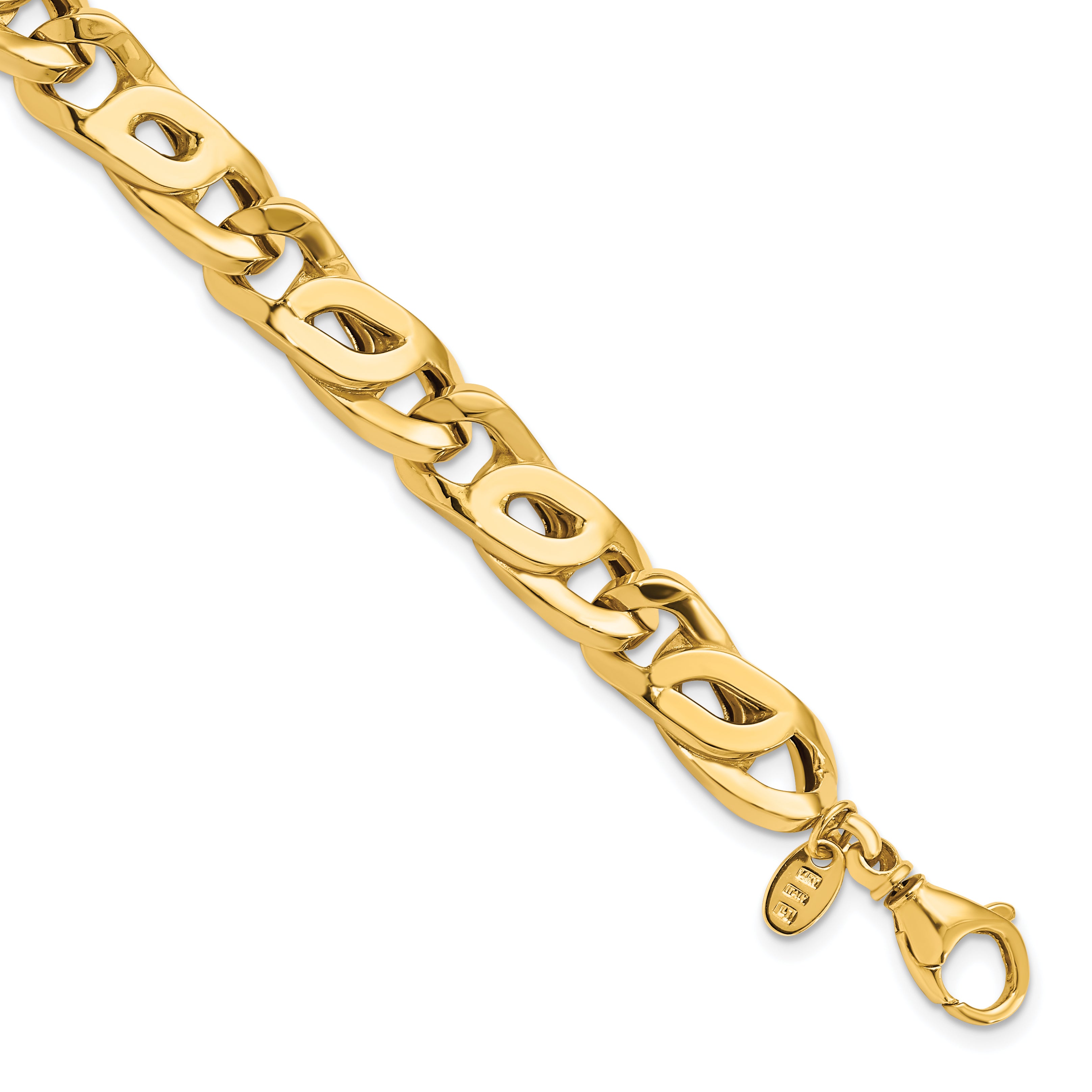 14K Men's Polished Link Bracelet Main image