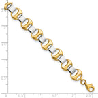 14K Two-tone Polished Fancy Link Bracelet