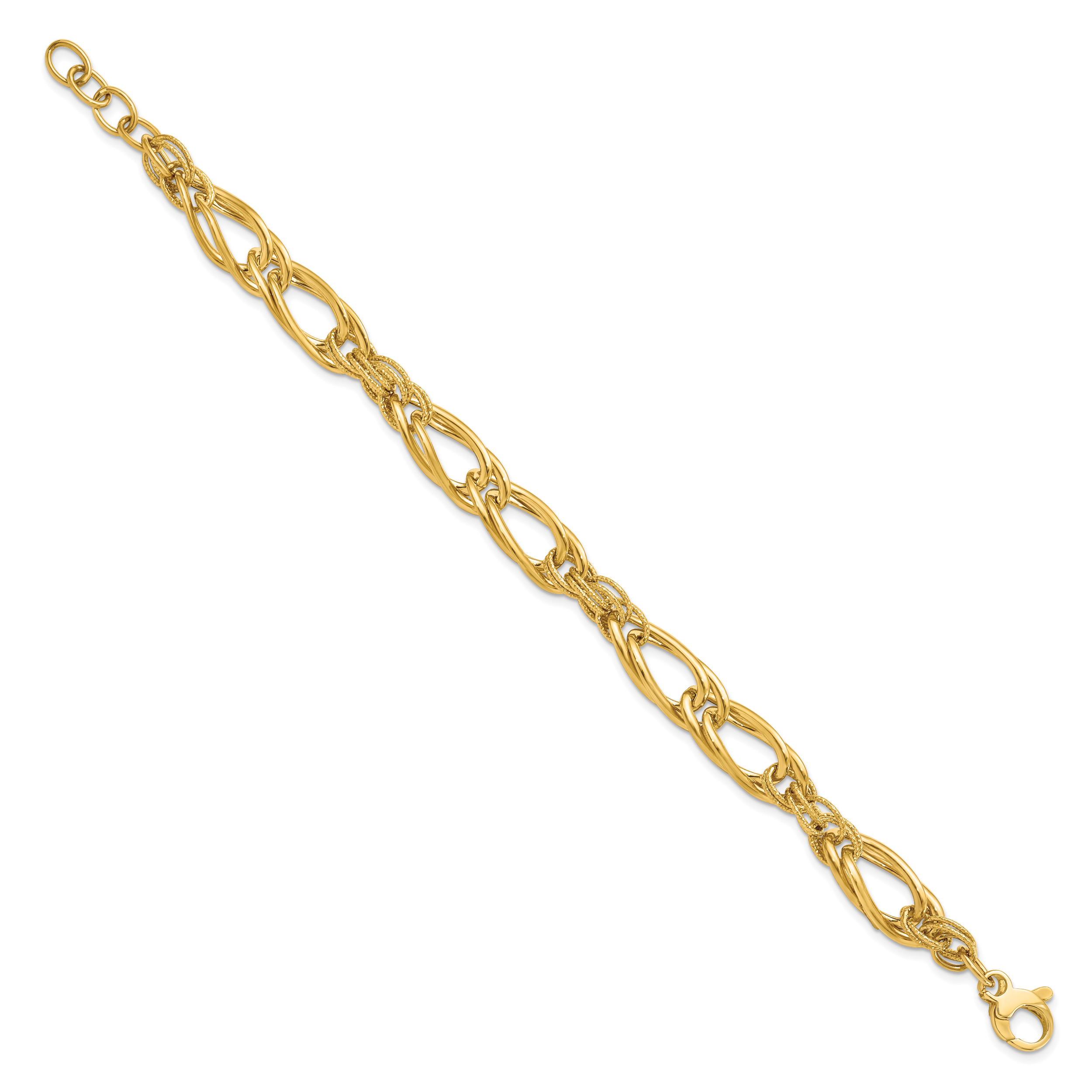 14K Polished Fancy Link Bracelet Secondary image