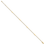 14K Polished w/1 in ext. Anklet